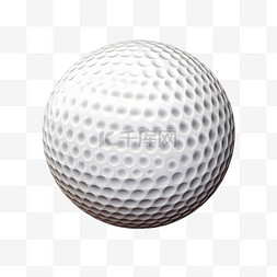 一颗白色高尔夫球实拍特写免抠元