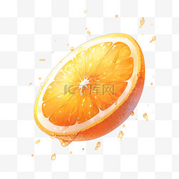 简约果汁图片_简约卡通手绘橘子果汁元素