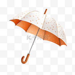 雨滴云图片_橙色可爱雨伞