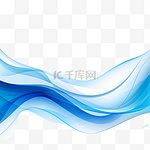 线条风格的流动运动背景的抽象蓝波