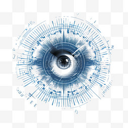 网络安全图片_白色调视网膜生物特征扫描网络安