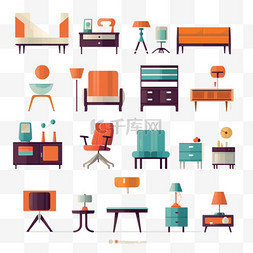 家庭桌椅图片_家具图标