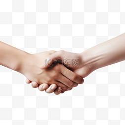 苍白皮肤和白皮肤手的握手
