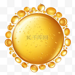 橄榄油蜂蜜图片_透明的背景上分离出金色的油渍或
