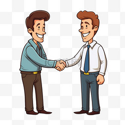 两个人在达成协议后握手