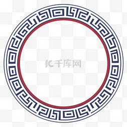 中国元素纹理素材图片_国潮圆形纹理图案免扣元素