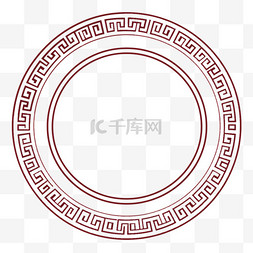 圆形边框图形图片_中国风纹理圆形图案免扣元素