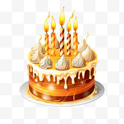 生日派蜡烛图片_生日蛋糕。蜡烛甜奶油派插图