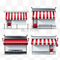 商店标牌图片_带有用于添加文本的标牌的宽遮篷