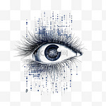 白色调视网膜生物特征扫描网络安全技术