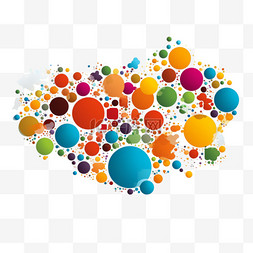 社交气泡图片_不同大小和颜色的语音气泡
