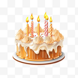 蜡烛图片_生日蛋糕。蜡烛甜奶油派插图