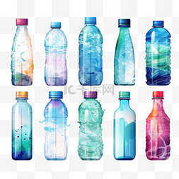 卡通瓶装图片_各式水塑水瓶