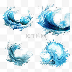 海洋世界世界图片_海洋水流的水花和波浪组