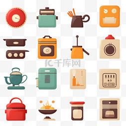 厨具图标图片_不同的厨房图标