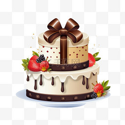 精致的蛋糕图片_精致的生日蛋糕，配上馅料