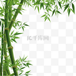 植物边框方形图片_不同形状的竹制框架