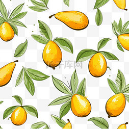 手绘橙汁汁图片_手绘芒果背景