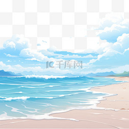 炎炎夏日情图片_海滩背景