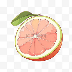 背景柚子图片_秋天手绘水果柚子元素