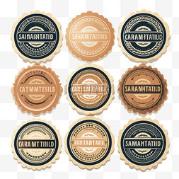 质量认证标签图片_认证和批准的橡胶印章印章套装