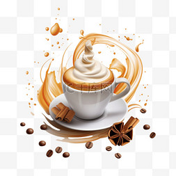 咖啡粉和咖啡豆图片_咖啡广告写实构图