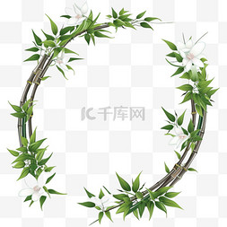 中国风圆方图片_不同形状的竹制框架