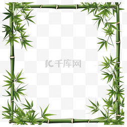 卡通竹子植物图片_不同形状的竹制框架