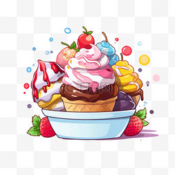 扁平美味的冰淇淋youtube频道艺术