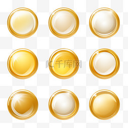 金色圆形按钮图片_纽扣套网光泽奢华金色