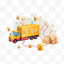 地图送货图片_带有送货路线的地图