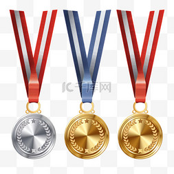 红丝带徽章图片_冠军金、银、铜奖红丝带奖牌