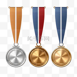 奖金图片_金银铜牌。冠军得主奖金属奖章。