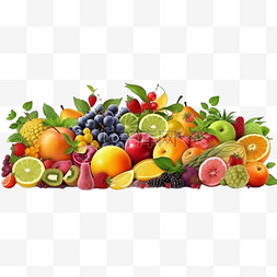水果和蔬菜横向成分