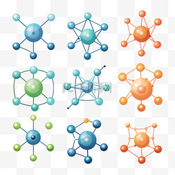 显微镜基因图片_分子结构标识集
