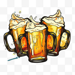 饮料啤酒背景图片_明亮的Yello背景复古风格彩色杯子