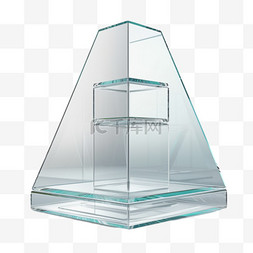 横幅图片_用于美容产品的3d玻璃讲台