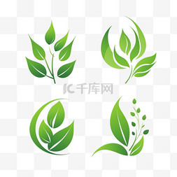 白鹤标志图片_绿叶标志。植物自然生态园林风格