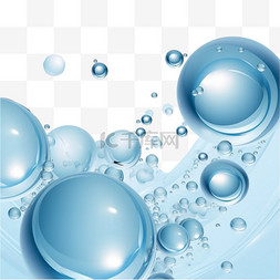 透明球体背景图片_带有气泡球的水背景