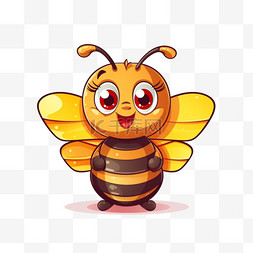 卡通可爱图标设计图片_可爱的蜜蜂拥抱蜂窝卡通矢量图标
