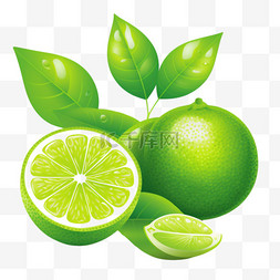 绿色食品健康图片_新鲜隔离青柠檬