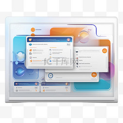 電子面板图片_带有设置和设计面板的浏览器窗口