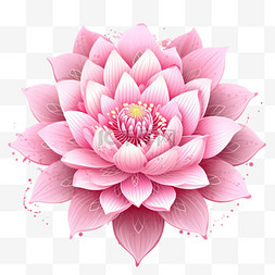 粉红色的莲花和瑜伽花
