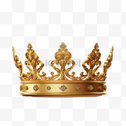国王或王后的金冠，君主的加冕头
