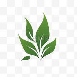 绿叶标志。植物自然生态园林风格