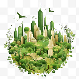 自然海报图片_Ecology.绿色城市以环保理念助力世