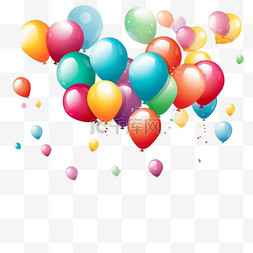 彩色气球的生日背景