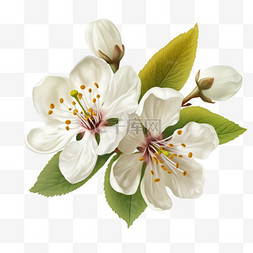 手绘樱花花卉图片_意大利波莫纳的阿玛莲娜樱花插图