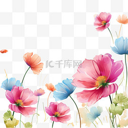 粉花卉图片_梦幻般的花卉背景