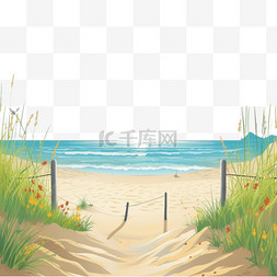 夏日海景图片_夏日背景，海滩美景